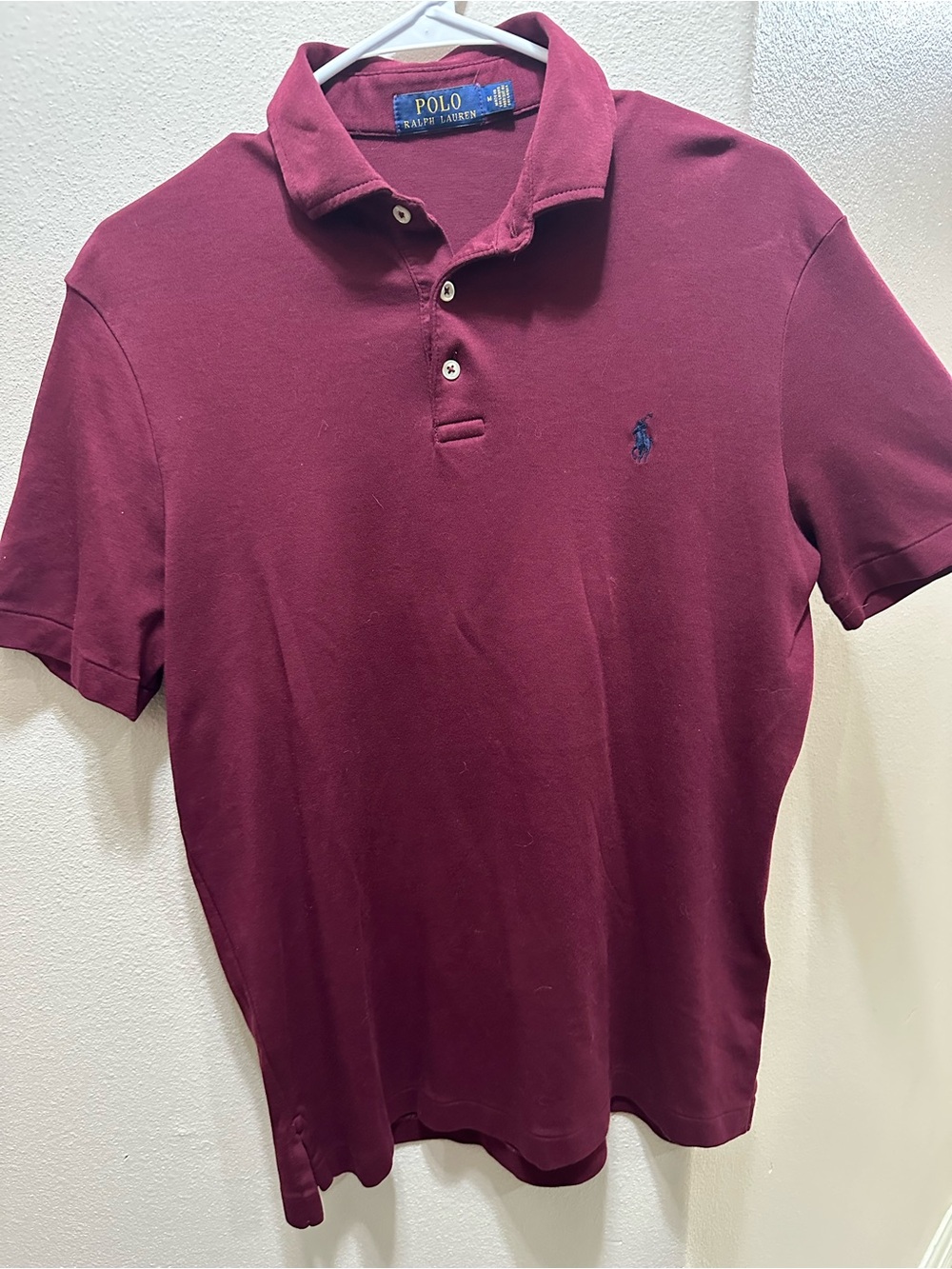 Ralph Lauren Men's Burgundy Polo with Navy Pony